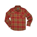 Howler Brothers Men's Harker`s Kempton Long Sleeve Plaid Flannel Shirt, Brick, alternate view 2