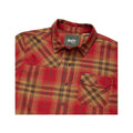 Howler Brothers Men's Harker`s Kempton Long Sleeve Plaid Flannel Shirt, Brick, alternate view 3