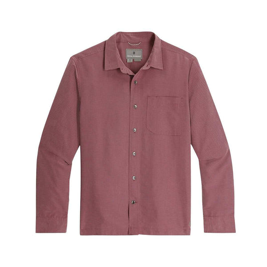 Royal Robbins Men's Desert Pucker Dry Long Sleeve Shirt, Wild Rhubarb