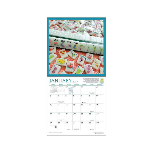 Simon And Schuster Art of Mahjong 2027 Wall Calendar, alternate view 1