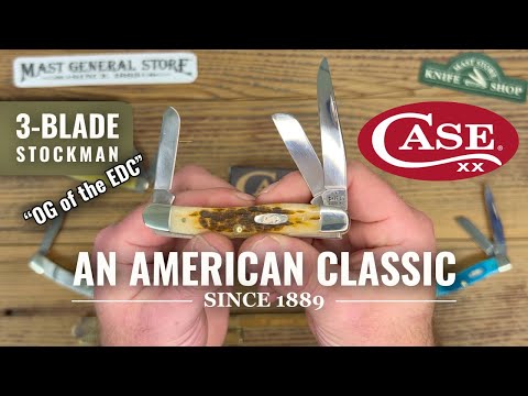 Case Knives Crandall Jigged Gray Bone Medium Stockman Knife