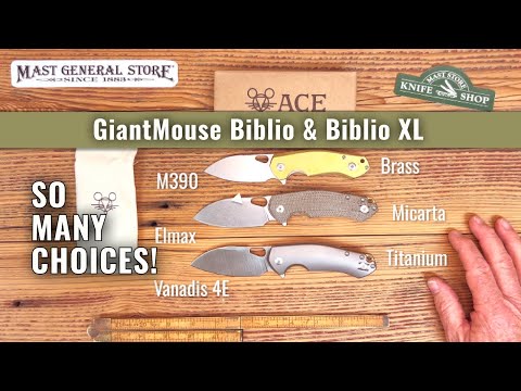 GiantMouse Biblio XL Knife - Blue G10