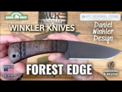 Winkler Knives Forest Edge Knife - Green Canvas Laminate