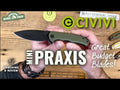 Civivi Mini Praxis Flipper Knife - Damascus Steel