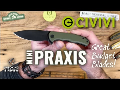 Civivi Mini Praxis Flipper Knife - Damascus Steel