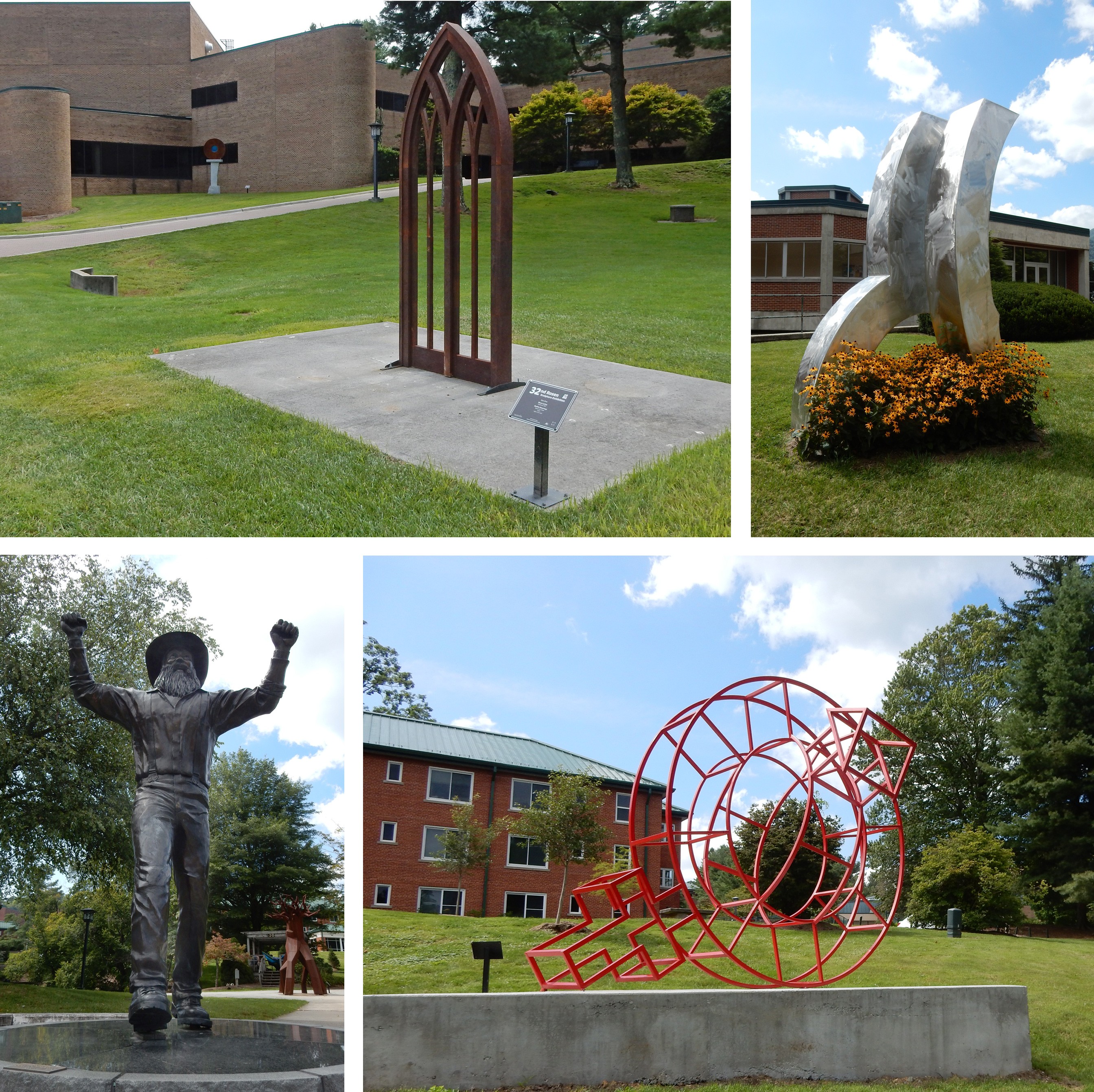 Sculptures on App State campus