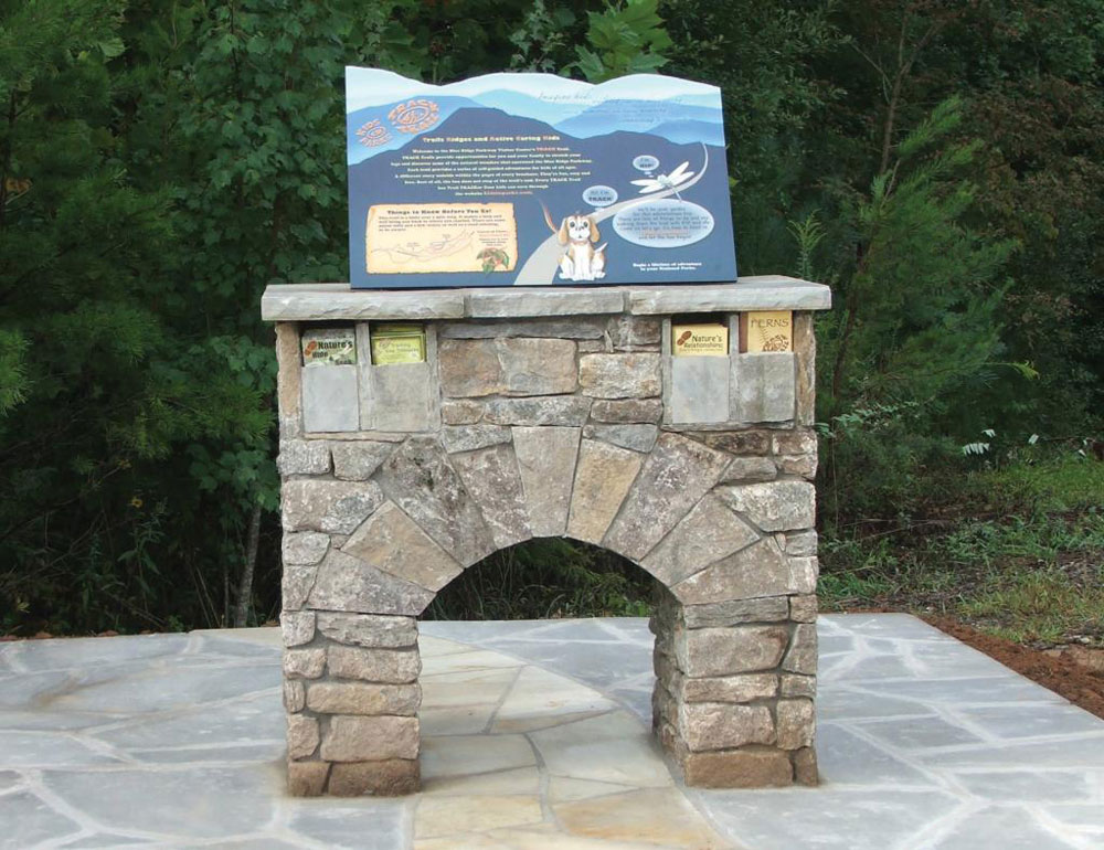 Kids in Parks information center at the TRACK trailhead