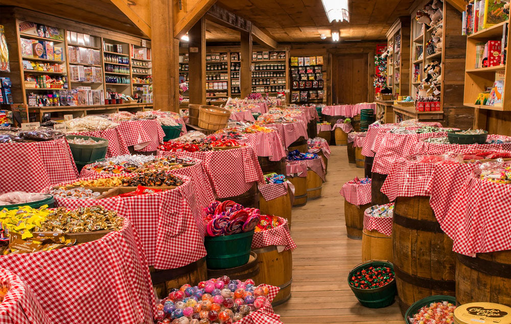 The Candy Barrel at the Mast Store Annex in Valle Crucis