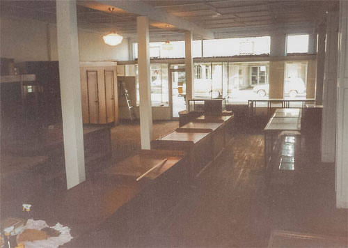 The fashion floor as renovations were being made before opening in 1988
