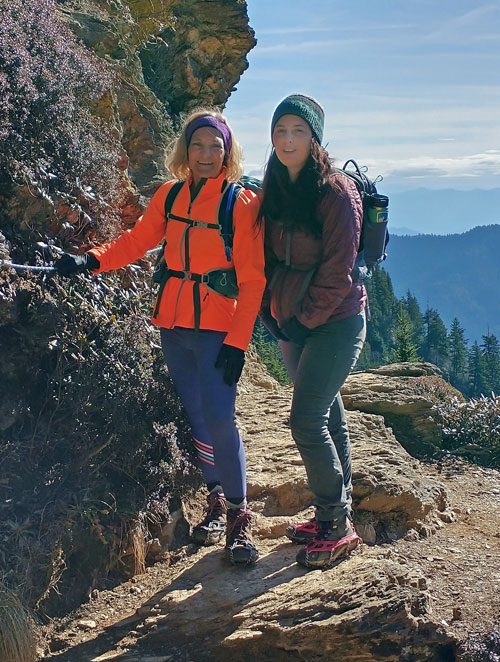 Jayne and Jessica on the Alum Cave Trail