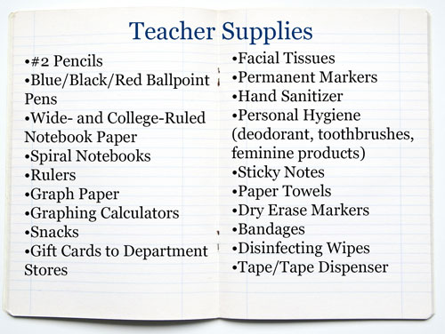 Supplies for Teachers