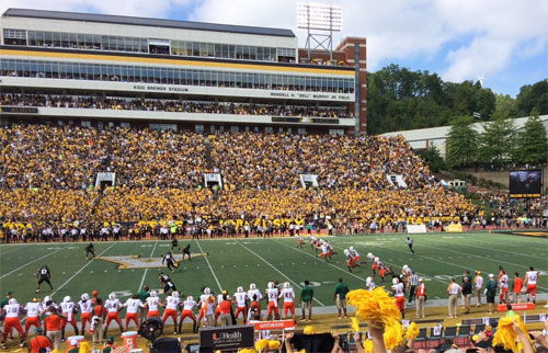 Kickoff of App State vs. Miami, September 17, 2016