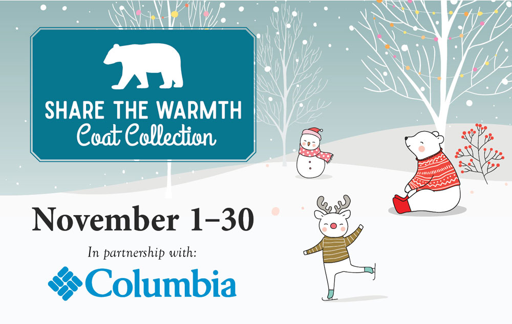 Share the Warmth Coat Drive in partnership with Columbia