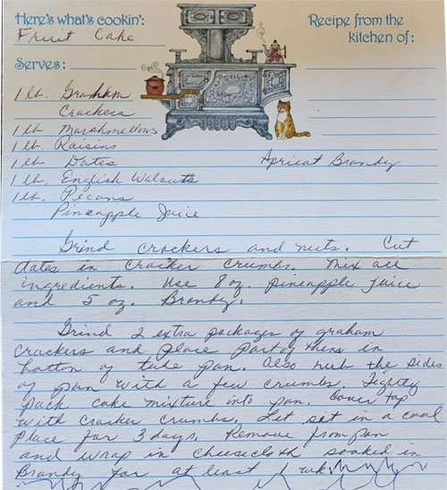 The Fruitcake Recipe