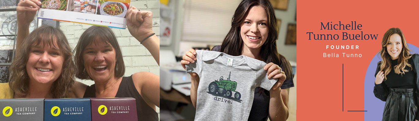 Asheville Tea Co., Barefoot Baby Clothing, and Bella Tunno