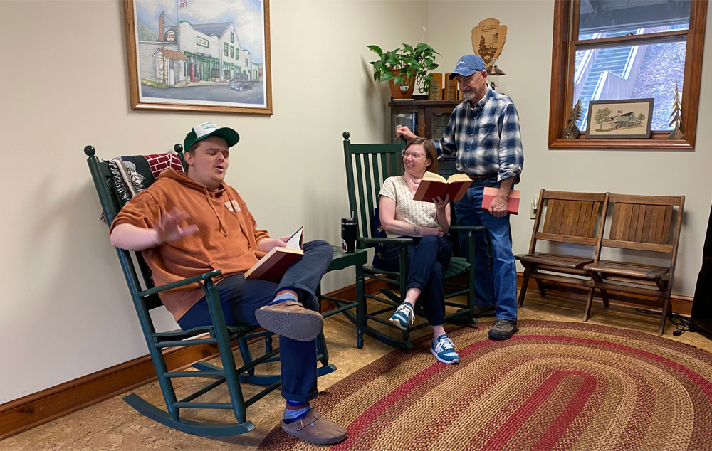 A fun book club meeting