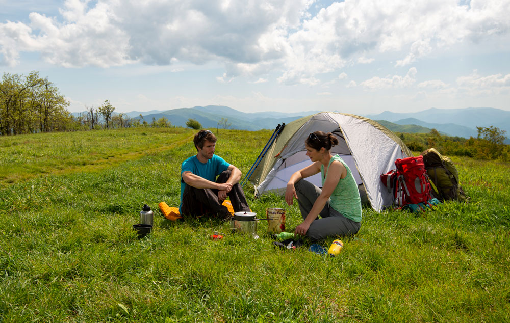 Camping in a beautiful spot