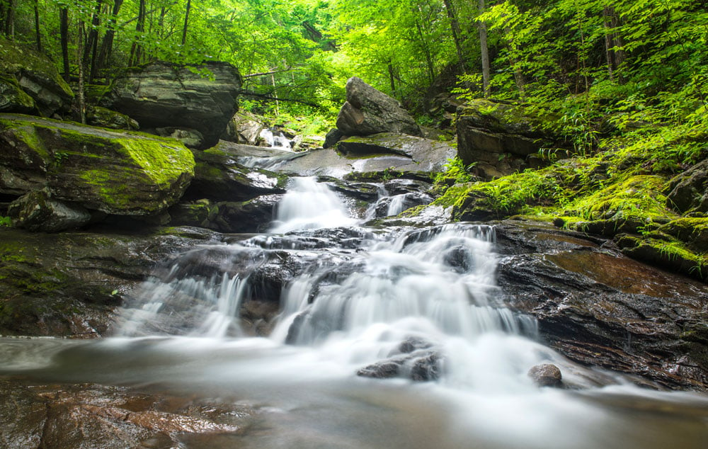 Crab Orchard Falls are a part of a conservation easement at the Valle Crucis Conference Center