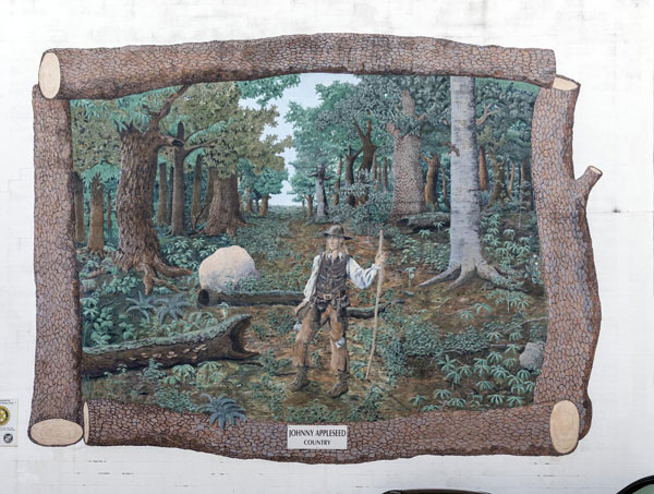 Johnny Appleseed mural in Mansfield, Ohio