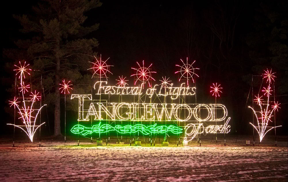 Festival of Lights in Tanglewood Park - photo courtesy of Visit Winston-Salem and Forsyth County Parks & Recreation