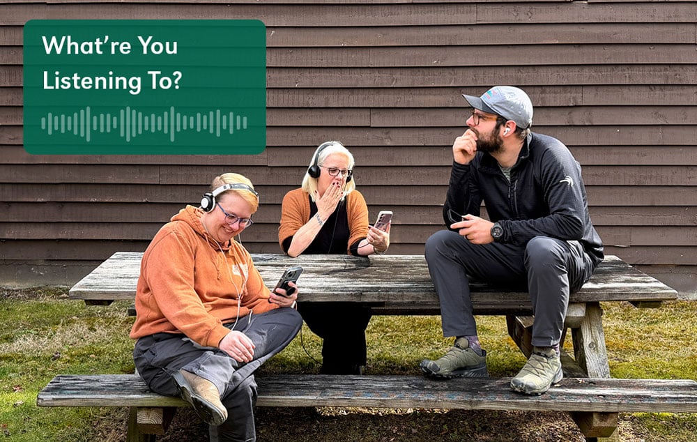 Group of people listening to their favorite podcasts