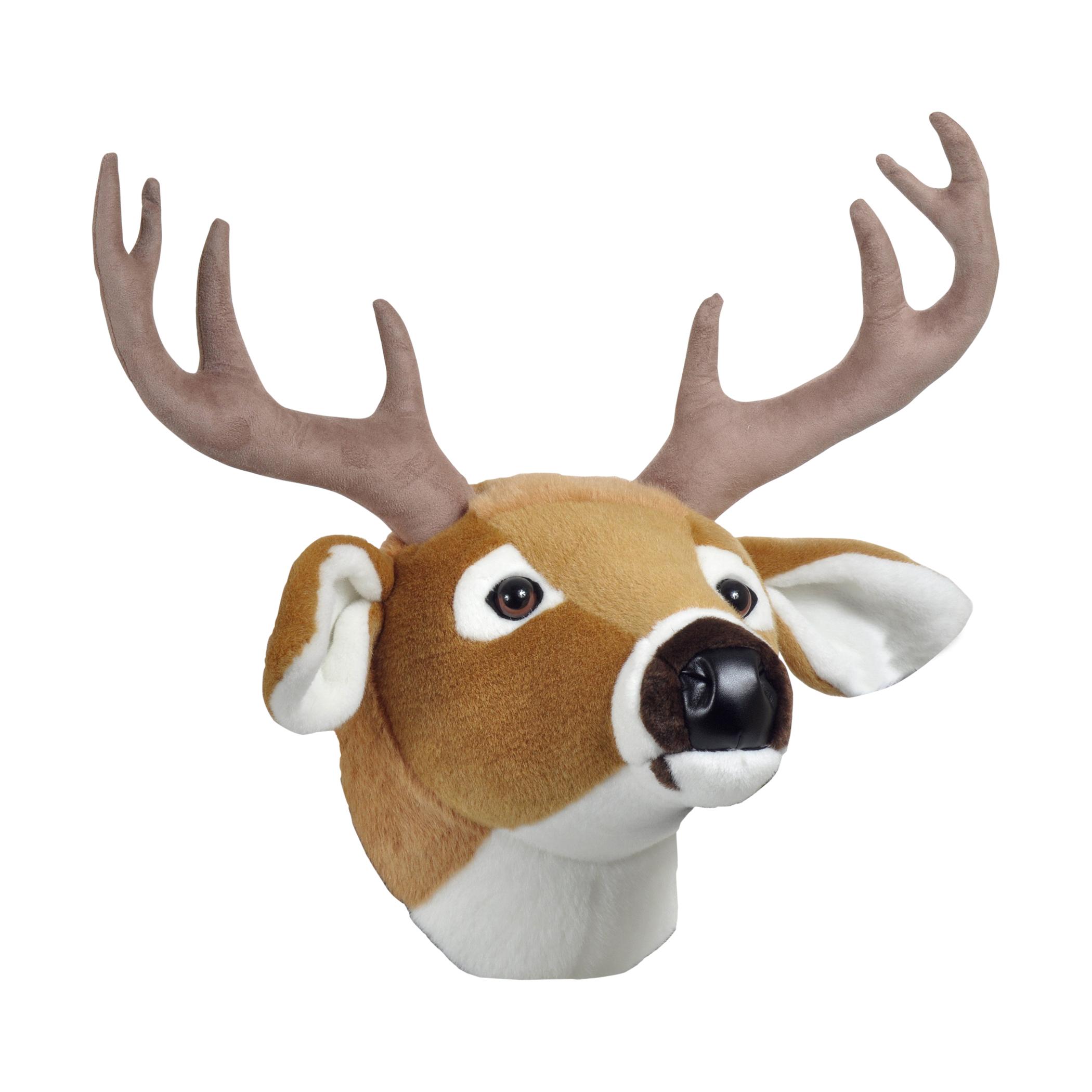 Black and White Deer Head Wall Mount / Faux Animal Head / Stuffed Animal  Head / Woodland Animals / Mounted Deer Head / Nursery Room Decor 