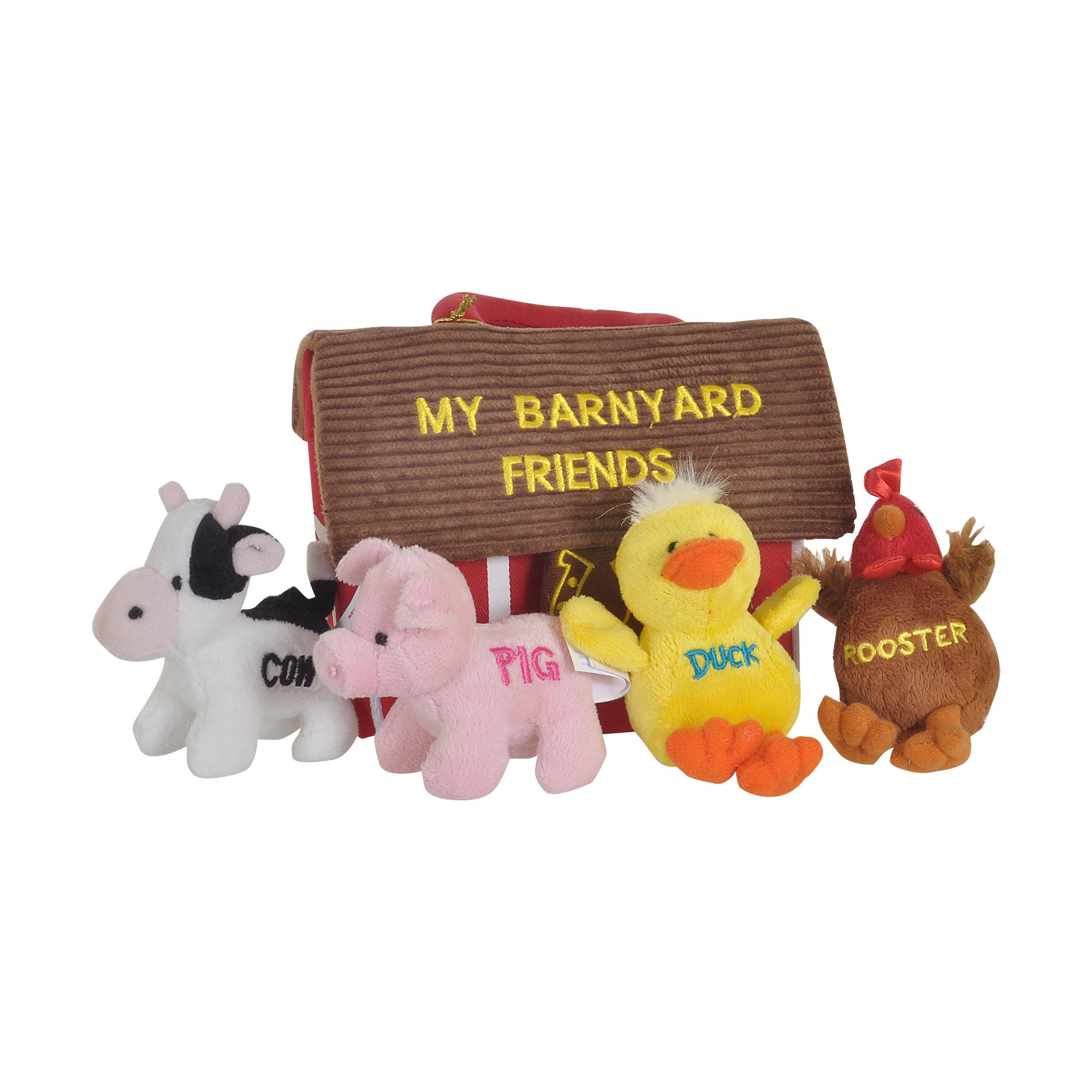  Barnyard Friends Plush Toy Playset Carrier