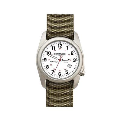 A-2T Titanium Nylon Watch - White/Olive