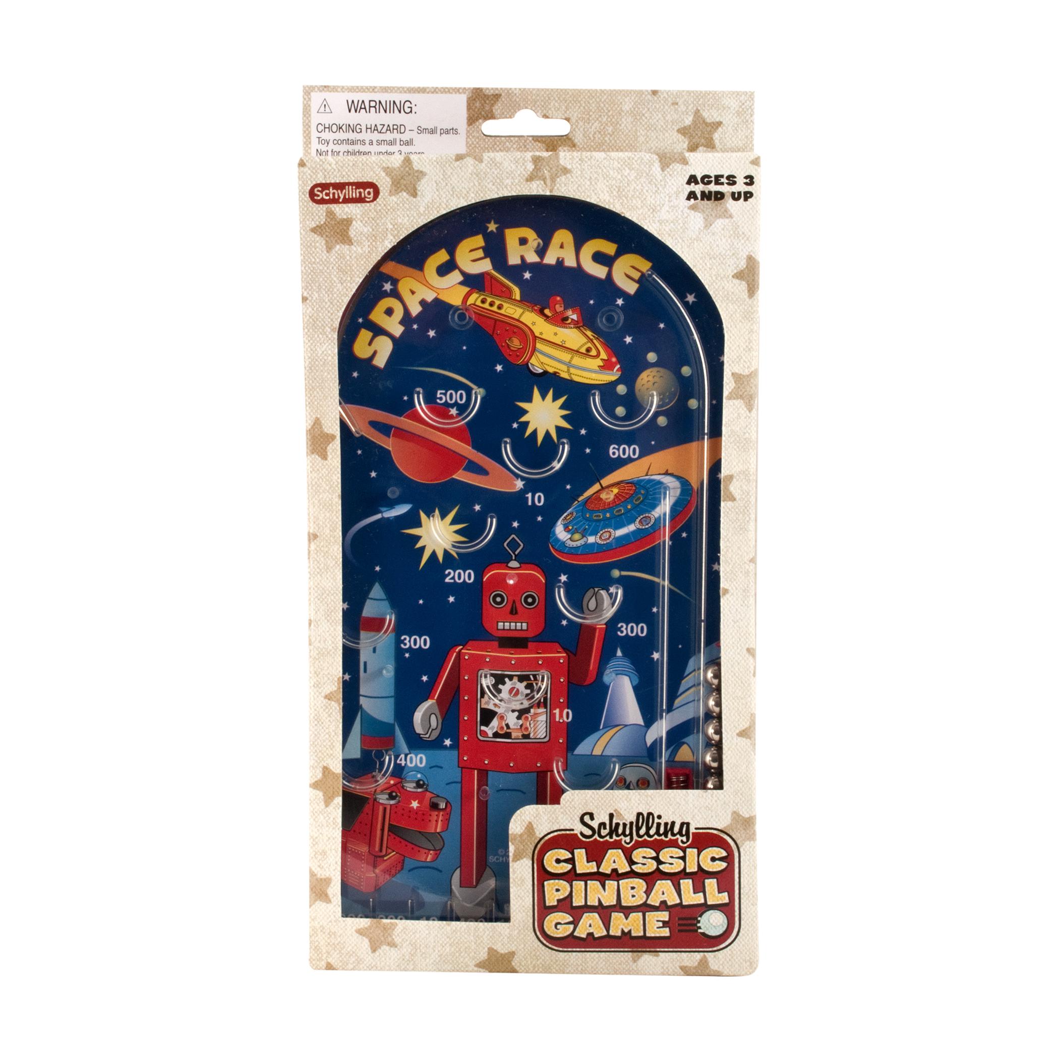 Schylling Space Race 6 Ball Pinball 2007 Robot Rocket Ship Game Toy for sale online 