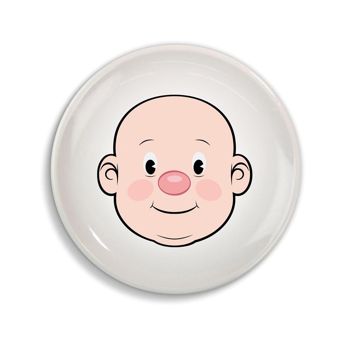  Boy Food Face Plate
