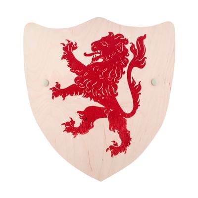 Large Wooden Shield With Lion