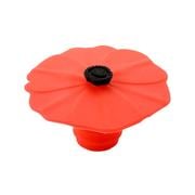 Silicone Bulb Bottle Stopper: RED_POPPY