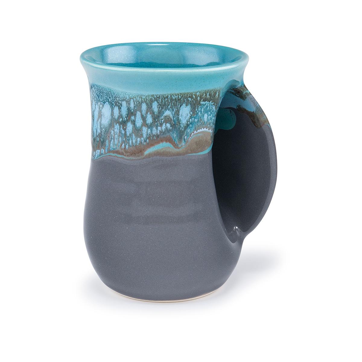 Hand warming mug,blue ceramic mug with no handle,ceramic mug,wheel thrown mug Fathers Day ergonomic mug,,ceramic cup ceramic tumbler,Dad