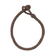 Braided Leather Bracelet: BROWN