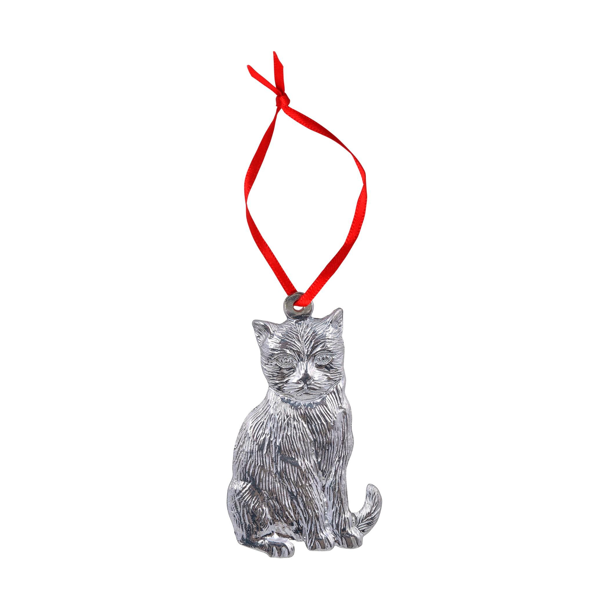  Cat Pewter Ornament