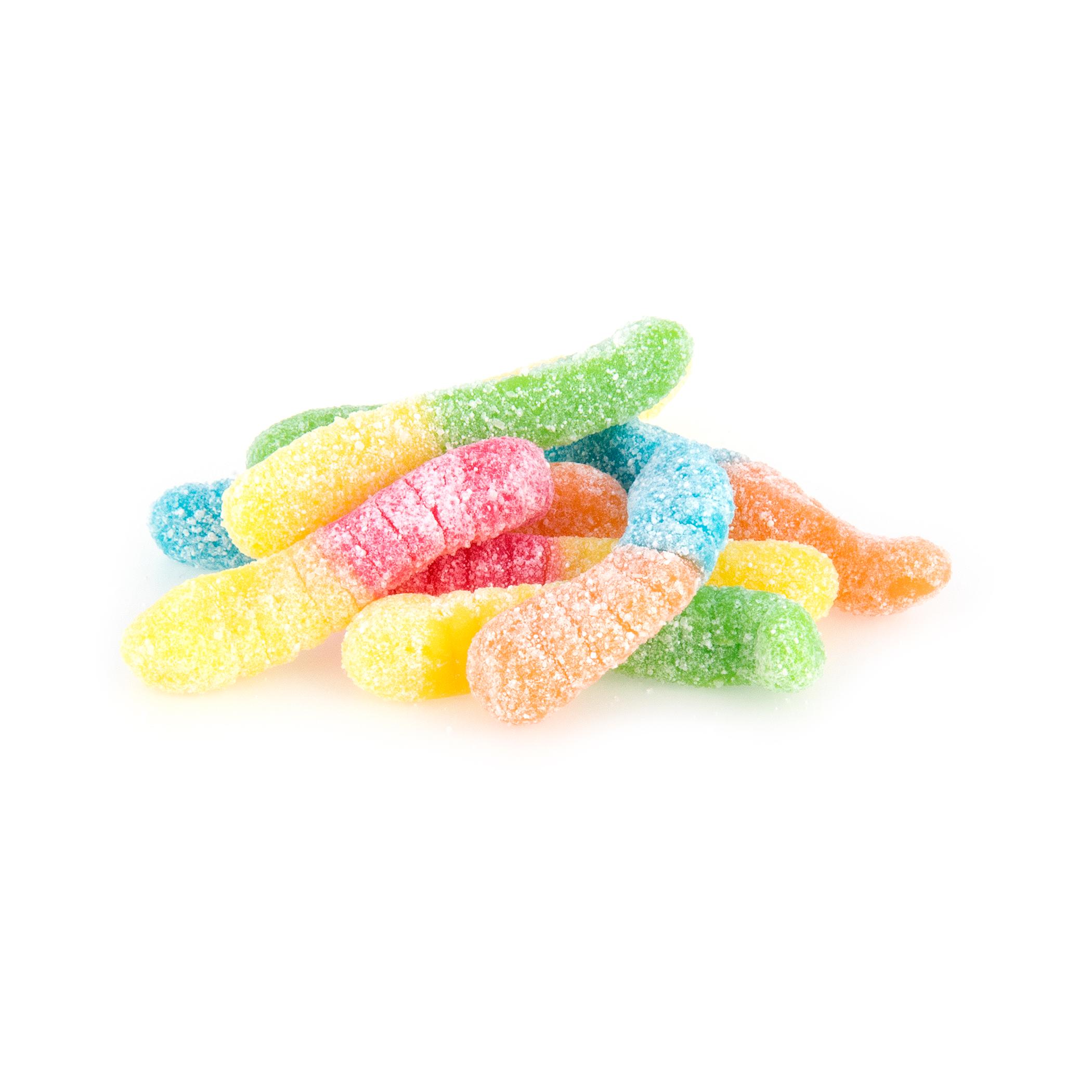  Sour Mini Neon Worms (1 Lb.)