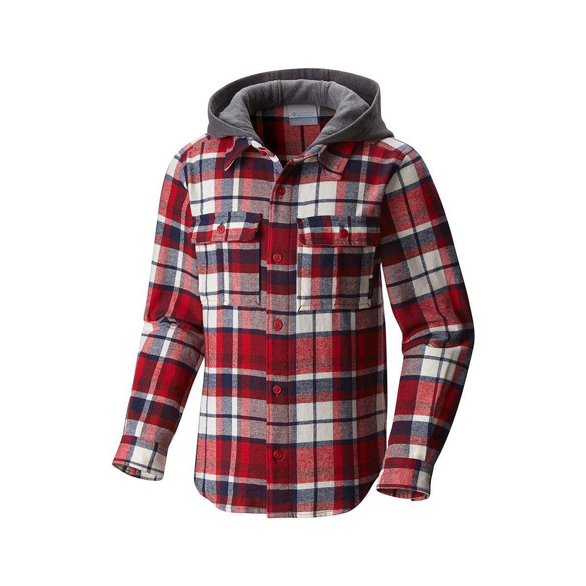 COLUMBIA Boys Boulder Ridge Flannel Hoodie  Mast 