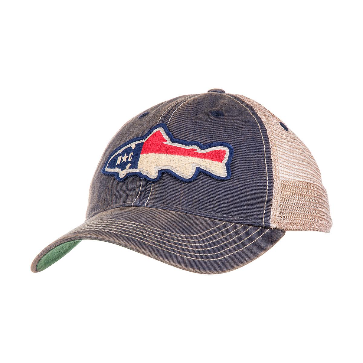 American Fish Flag Trucker Hats - Fishing Gifts for Men - Outdoor