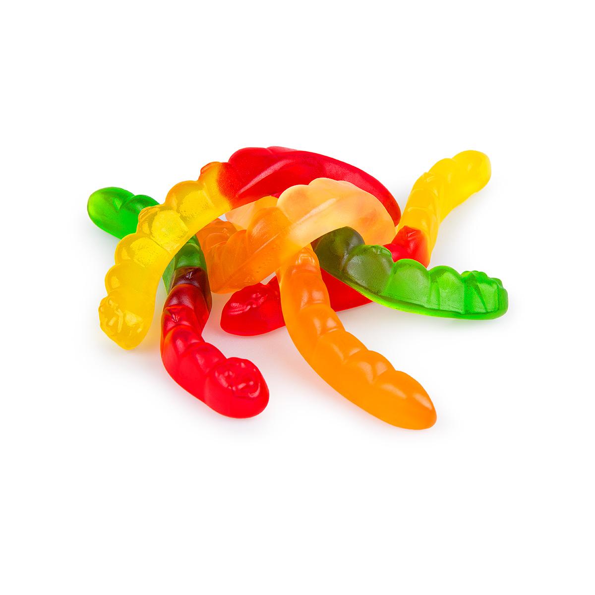  Gummie Fruit Worms Candy - 1 Lb.