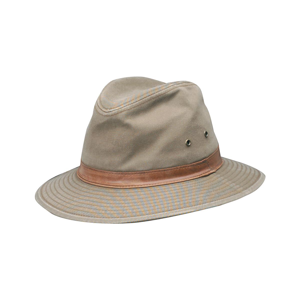 Dorfman Pacific Twill Safari Hat Khaki Large