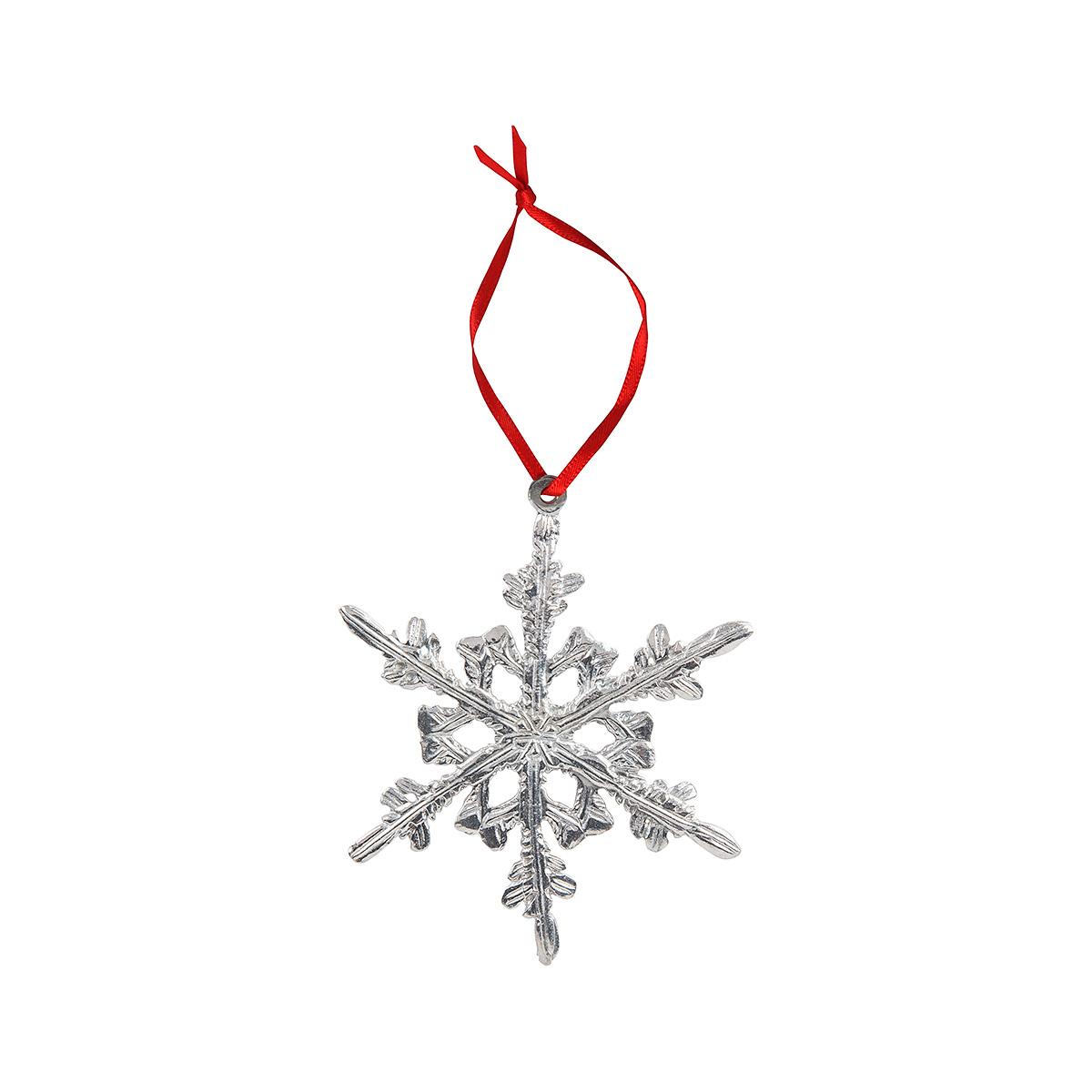  Snowflake Pewter Ornament