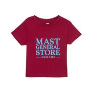 Toddler Mast General Store Stacked Logo T-Shirt: GARNET