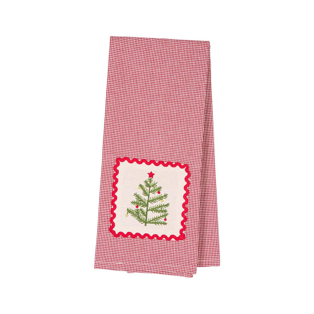  Embroidered Christmas Tree Kitchen Towel