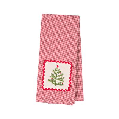 Embroidered Christmas Tree Kitchen Towel