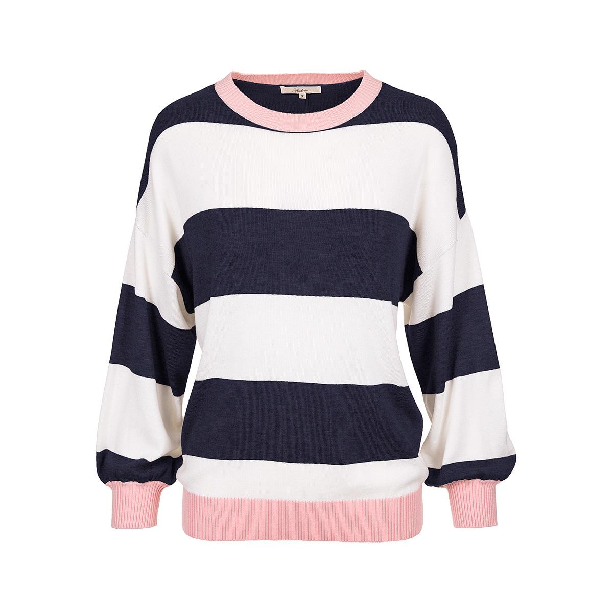 ANDREE BY UNIT | Women's Big Stripe Drop Shoulder Sweater