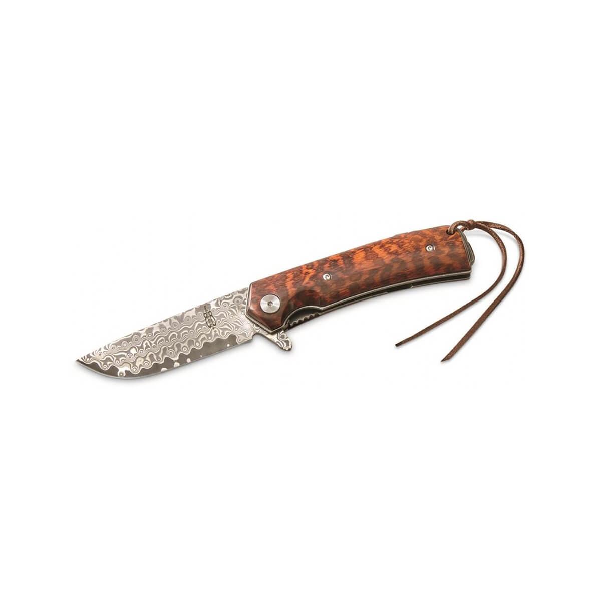  Snakewood Flipper Damascus Knife