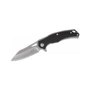 Black Panther Flipper Stonewash 440C Knife: BLACK_G10