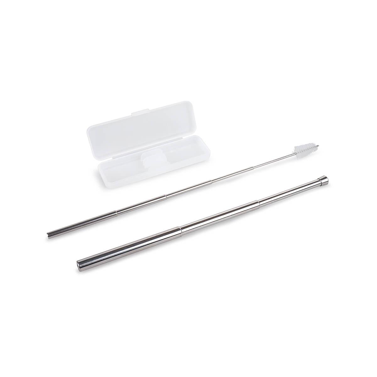  Extendable Stainless Steel Travel Straw Set