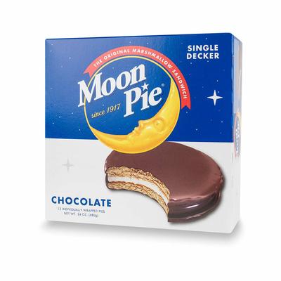 Single Decker Chocolate MoonPie Box Snack
