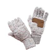 Women's Speckled Gloves: IVORY